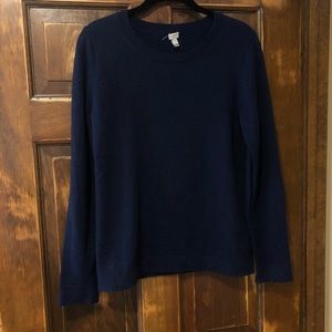 J. Crew Navy Blue Wool Blend Sweater
